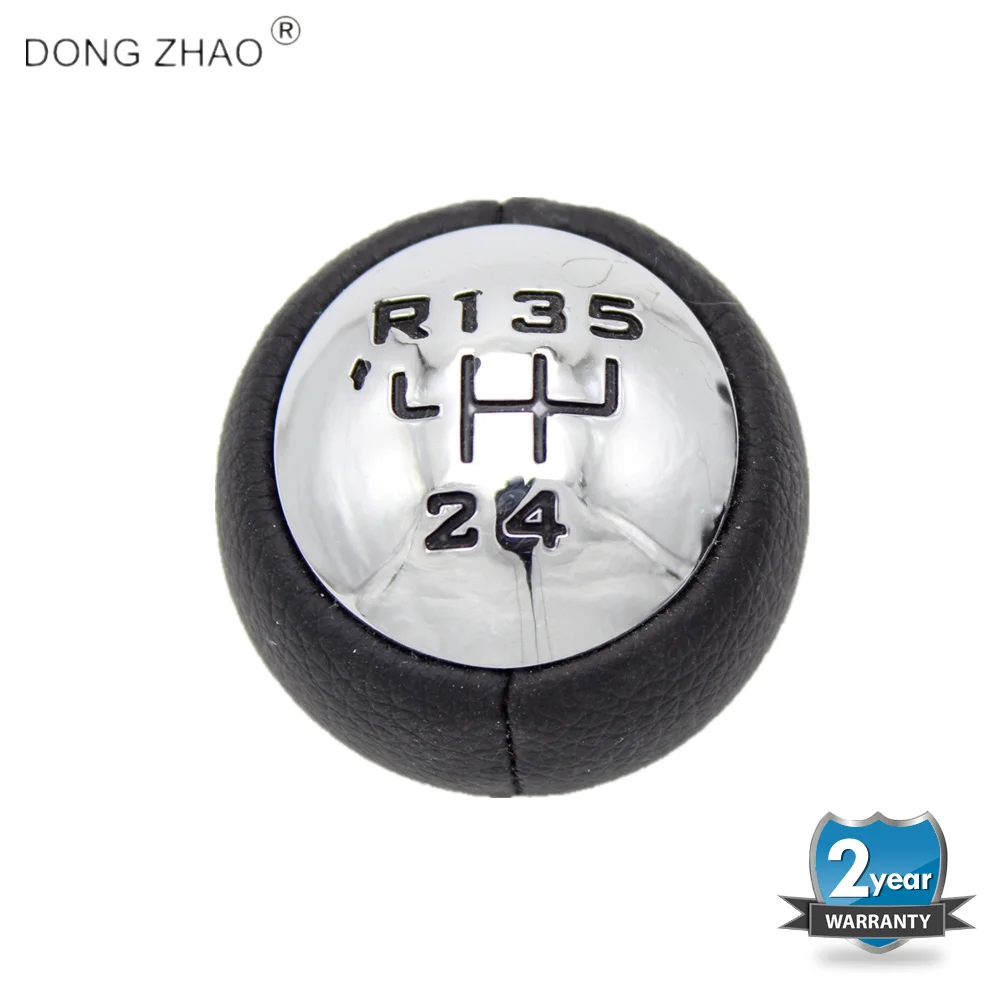 For PEUGEOT 308 T7 2007 2008 2009 2010 2011 2012 2013 TEPEE 5 Speed Car Gear Stick Level Shift Knob Leather Cover