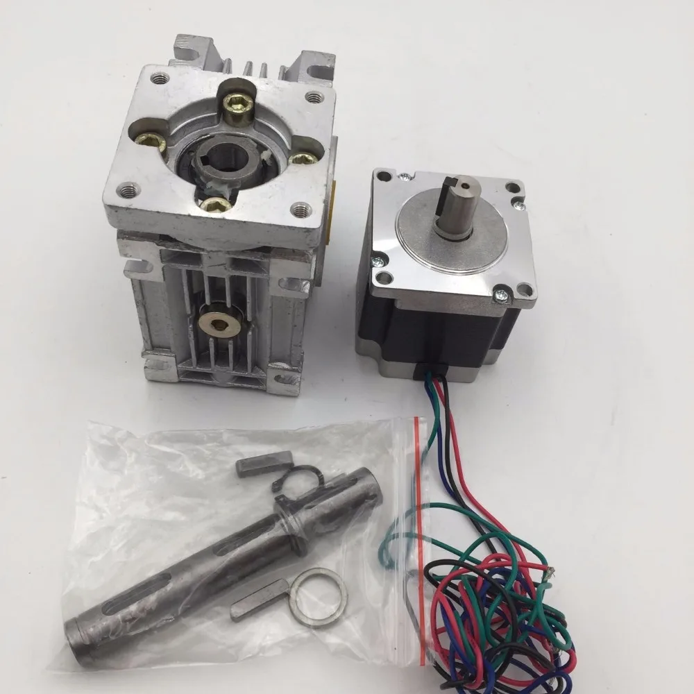 

Nema23 Worm Geared 10:1 Gearbox 57mm Stepper Motor L76mm 3A 4Lead Hybrid Stepper Speed Reducer Kit