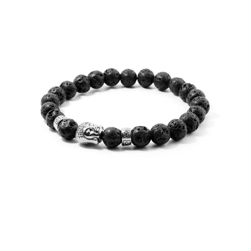 Neues Buddha-Kopf-Charm-Perlenarmband für Männer, Modisches Gallenstein-Naturstein-Armband für Frauen, Yoga-Schmuck, Partygeschenk, Großhandel – Detail 4