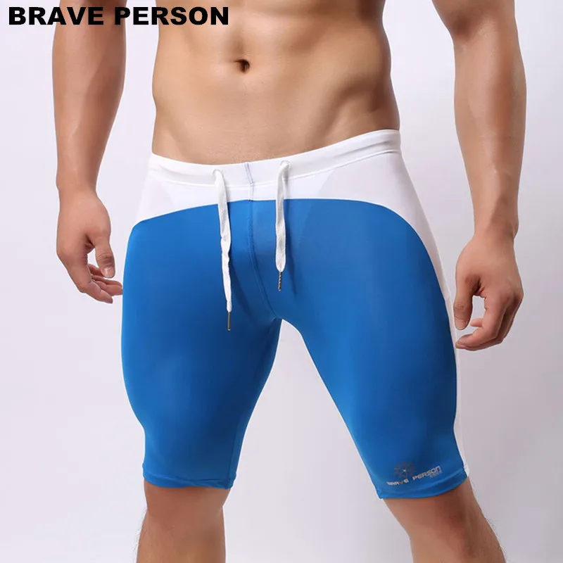 Brave Person Men\'s Beach Wear Multifunctional Shorts Soft Nylon Fabric Knee-length Tights Trunks Shorts Men Board Shorts