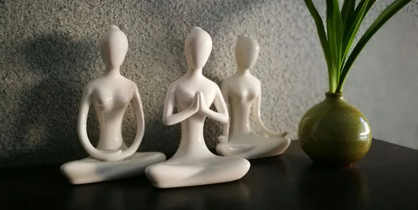 ERMAKOVA 12 Stile abstrakte Kunst Keramik Yoga Posen Figur Porzellan Dame Figur Statue Home Yoga Studio Dekor Ornament – Detail 15