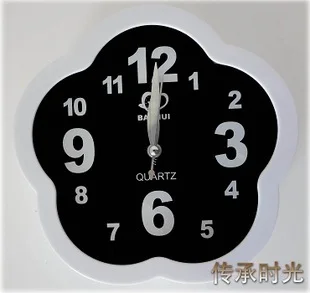 Brief design plastic 6 inch small mini desk alarm clock home decoration bell ring clock for bedroom