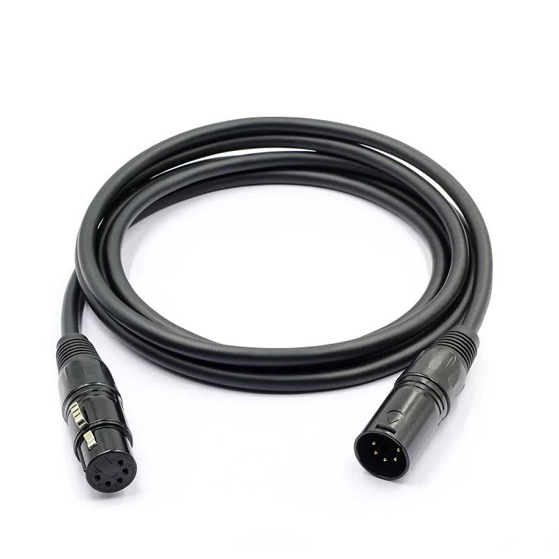 Cable de Audio XLR de 5 pines de alta calidad 5 P XLR a XLR 5 pines macho a hembra 16*0,18/OFC * 4C + BC 80*0,1/TC OD6.0 PVC