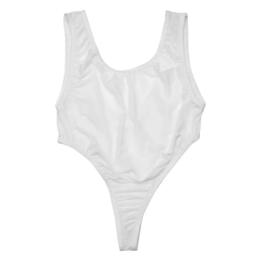 Bañadores transparentes para mujer, traje de baño de corte alto con Tanga, leotardo, ropa interior de playa