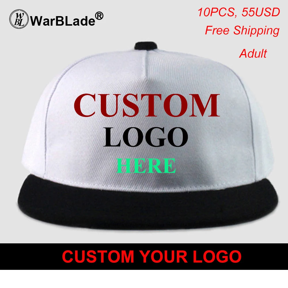 

WarBLade High Quality DIY Your Own Cap Custom Logo Caps Women Men Snapback Blank Customized Hats Dad Printed Cap Free Shipping