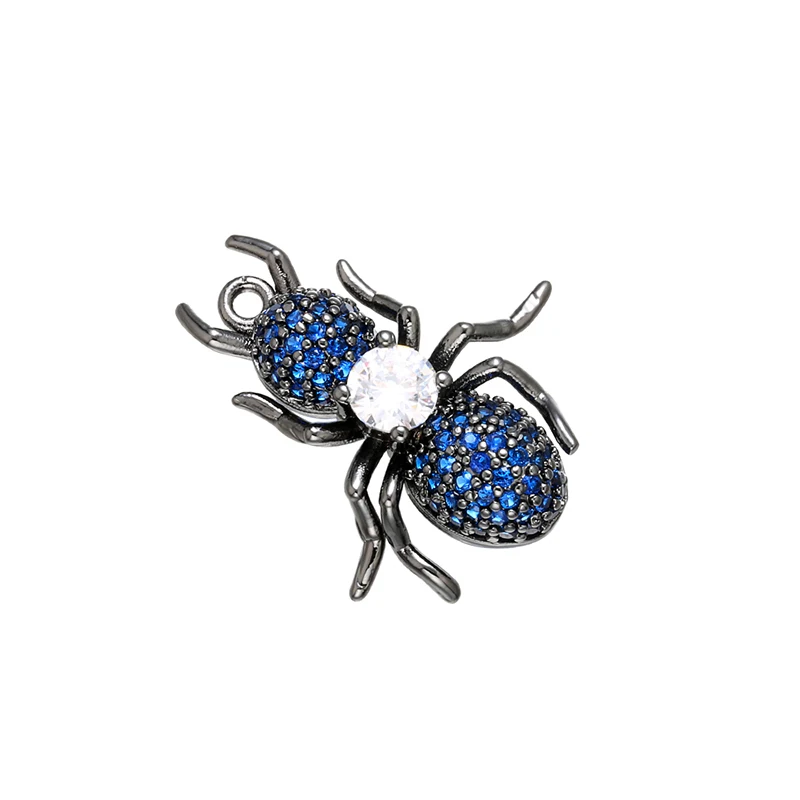 ZHUKOU 18x22mm sparkling crystal insect pendant for necklace earrings bracelet Cubic Zirconia jewelry accessories model:VD426
