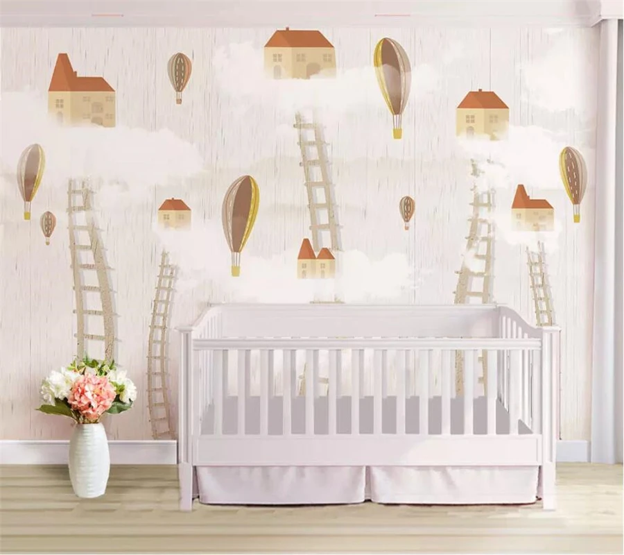 

wellyu Custom wallpaper 3d mural children room ladder sky house living room background wall papel de parede wallpaper mural обои