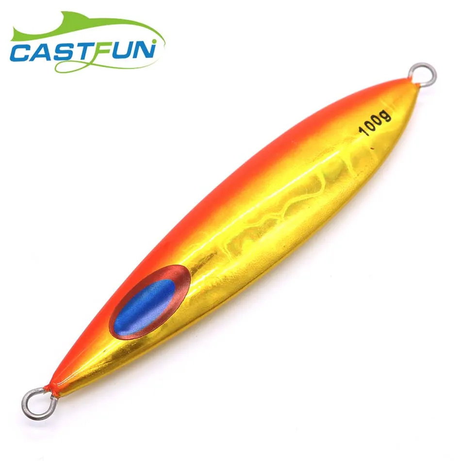 CASTFUN 40g 60g 150g 200g Metal jig Slow Jigging Lure Fishing Jigs Glow Fishing Jigging Lure Slow jig Artificial Baits