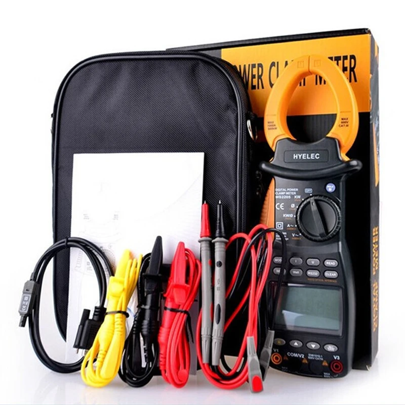 Peakmeter-true Rms Clamp Medidor de Energia Multifunções Harmonic Power Tester Kit Multifunções Medidores Ms2205 6000 Contagens