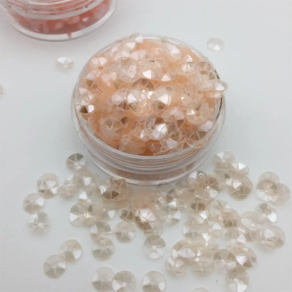 50g 6mm Deep Cup Sequins Round Paillette Embellishment Findings For Crafts DIY Accessory Crystal Pink Yellow Confetti Spangles