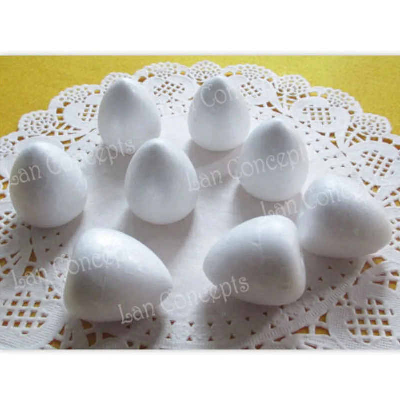 Wholesale 32mmx40mm Styrofoam  Rose Bud Foam Balls for Holiday DIY Paper Flower Craft Nylon Stocking Flowers - 300pcs/lot