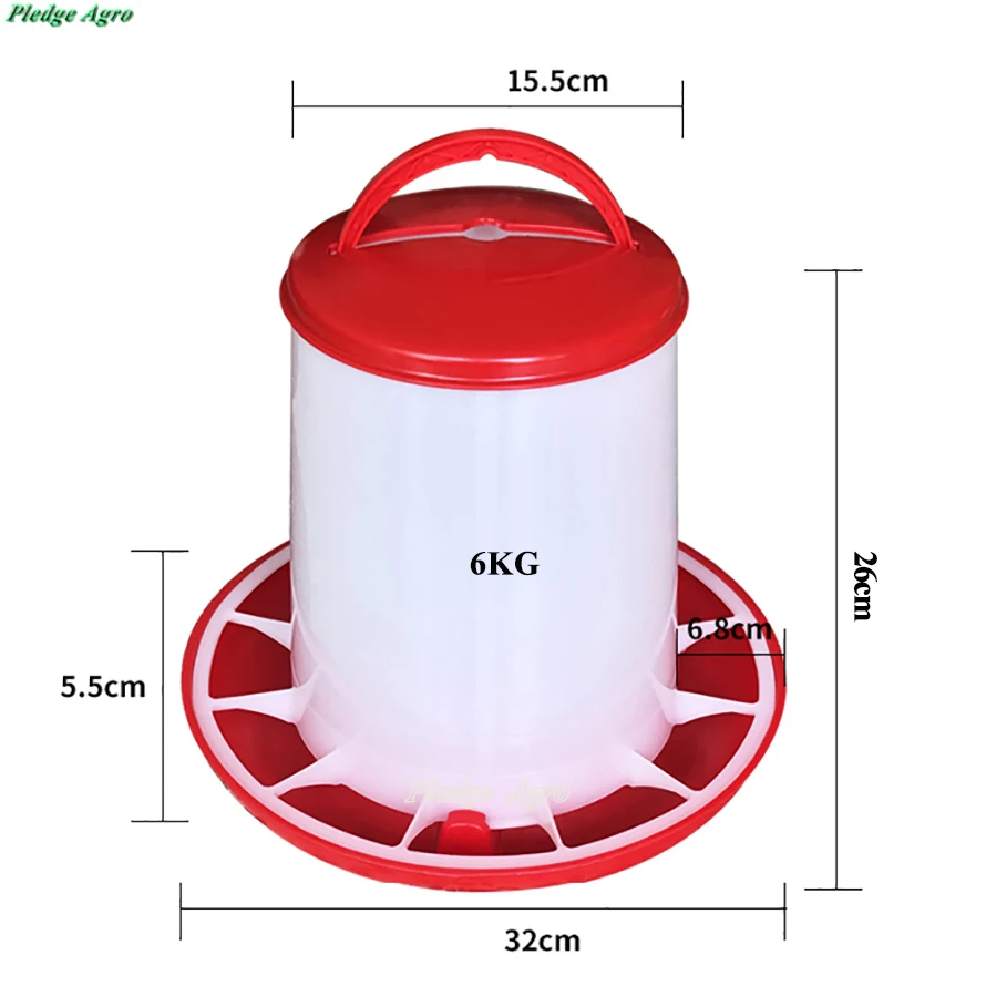 6KG Chicken Feeders Supplier Automatic Feeders Chickens Farm Animals My Orders Commercial Birds China House Farming Tools