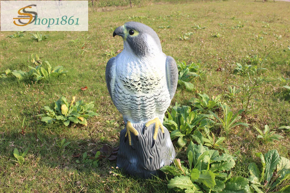 Hunting Birds Decoys Falcon Bird Scare Motionless Garden Plastic Pest Control Care Deter Scarer Defenders Standing Hawk Decoys