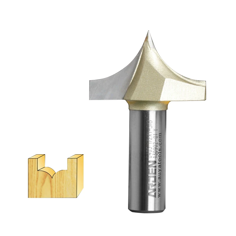 Woodworking Tool Point-Cut Round Over Groove Carving Arden Router Bit- 1/4*1/4 - 1/4\