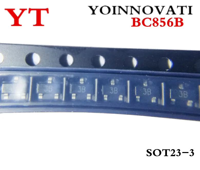 50PCS 1000PCS BC856B BC856 0.1A 65V SOT-23