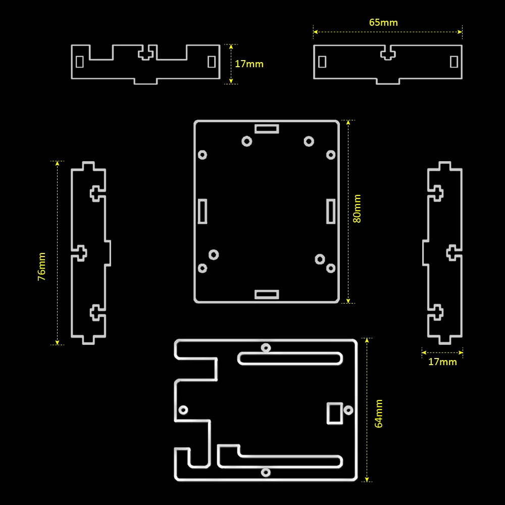 HI-Q Keyestudio One set Transparent Acrylic  Box Clear  Enclosure for Arduino UNO R3 Case With Screws