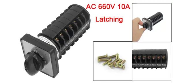 (1-0) Two Position 28 Terminals AC 660V 10A Latching Cam Combination Changeover Switch LW8-10/C0E.7