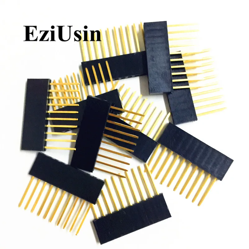 2.54mm Single Row Female Long pins PC104 11mm 15mm  PCB Board Pin Header socket Connector 1*2/3/4/6/8/10/15Pin For Arduino DIY