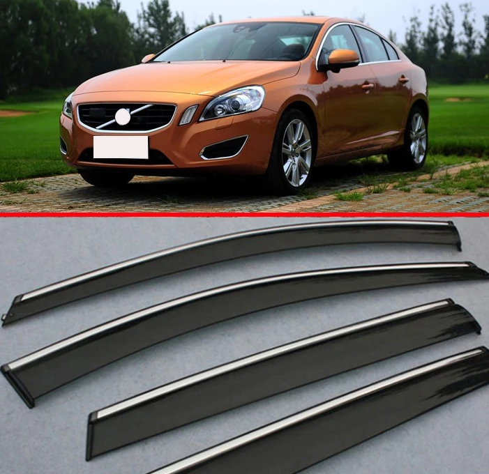 

For VOLVO S60 2011 2012 2013 2014 2015 Window Wind Deflector Visor Rain/Sun Guard Vent Car Accessories Stickers