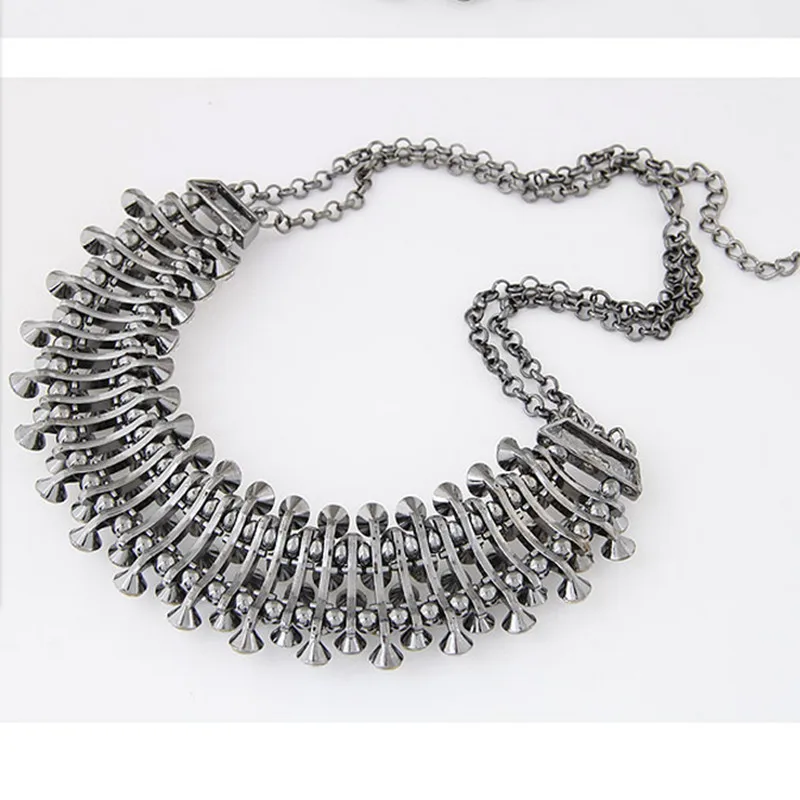 Kymyad Collier Femme Trendy Crystal Statement Necklaces Pendants Women Jewelry Multilayer Link Chain Necklace Bijoux Colares