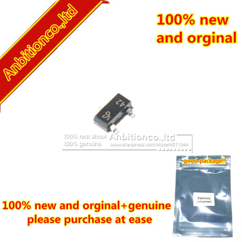 100pcs 100% new and orginal BSS84 SP silk-screen P-channel enhancement mode vertical D-MOS transistor in stock