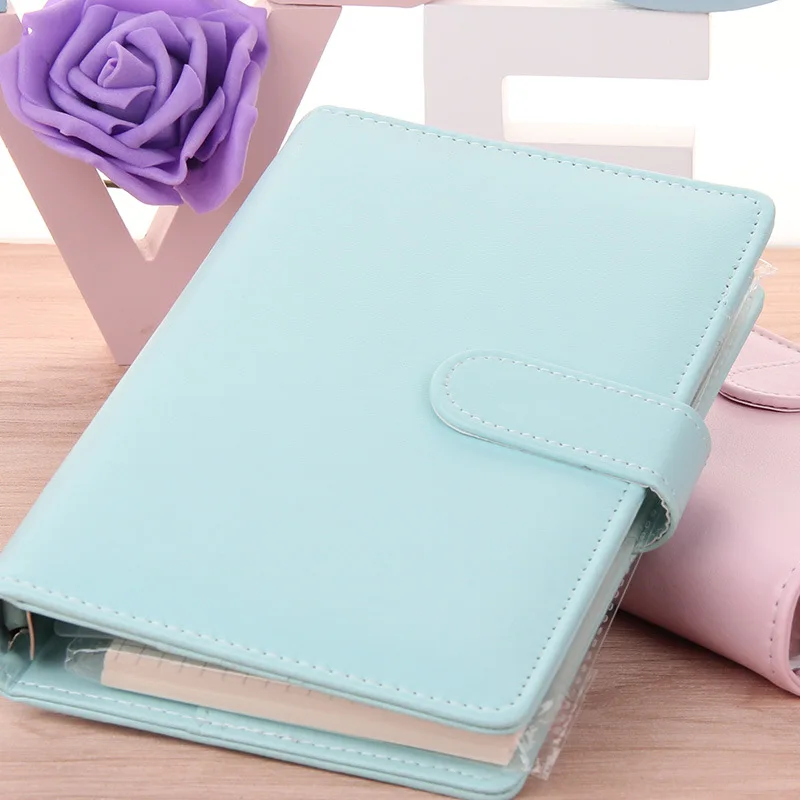 A6A5 Cute Ring Diary Leather Cover Case Handbook Cover Office Personal Binder Weekly Planner/agenda Organizer