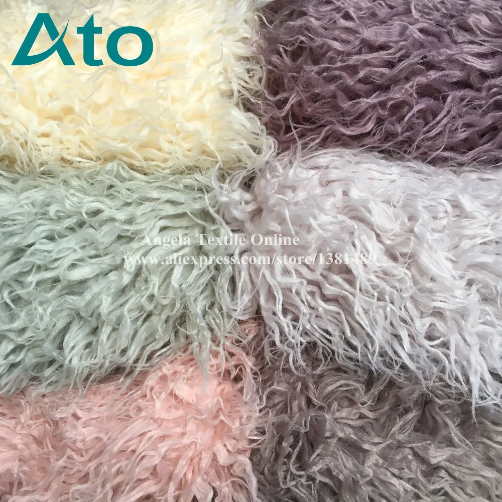 High quality 6 Colors Curly Fur Fabrics newborn baby photography props plush faux fur fabric winter coat vest stage decor