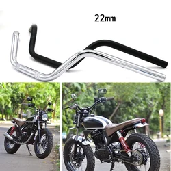 Guidon de Moto en métal, poignée Vintage pour Honda CB125S CB200 CG, accessoires de Scooter rétro noir antirouille, 7/8 pouces 22mm