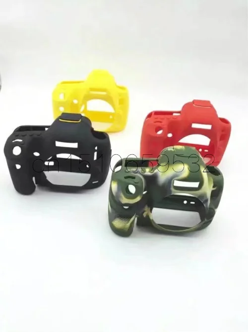 Đẹp Mềm Silicone Cao Su Bảo Vệ Máy Ảnh Cơ Thể Bìa Trường Hợp Da Cho Canon 6D 5D3 5D4 800D 80D Túi Máy Ảnh