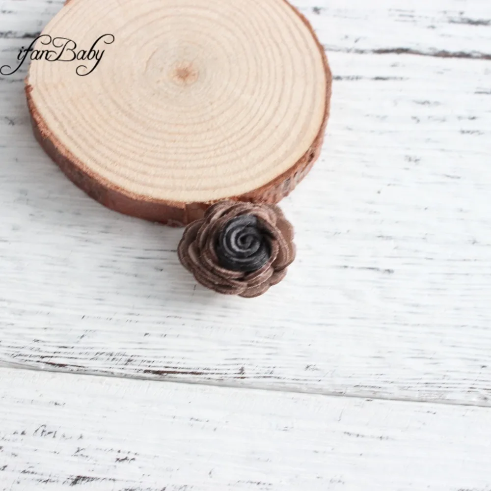 Nette rose Rolled Blume fühlte blumen Flache rückseite für DIY Handwerk blumen