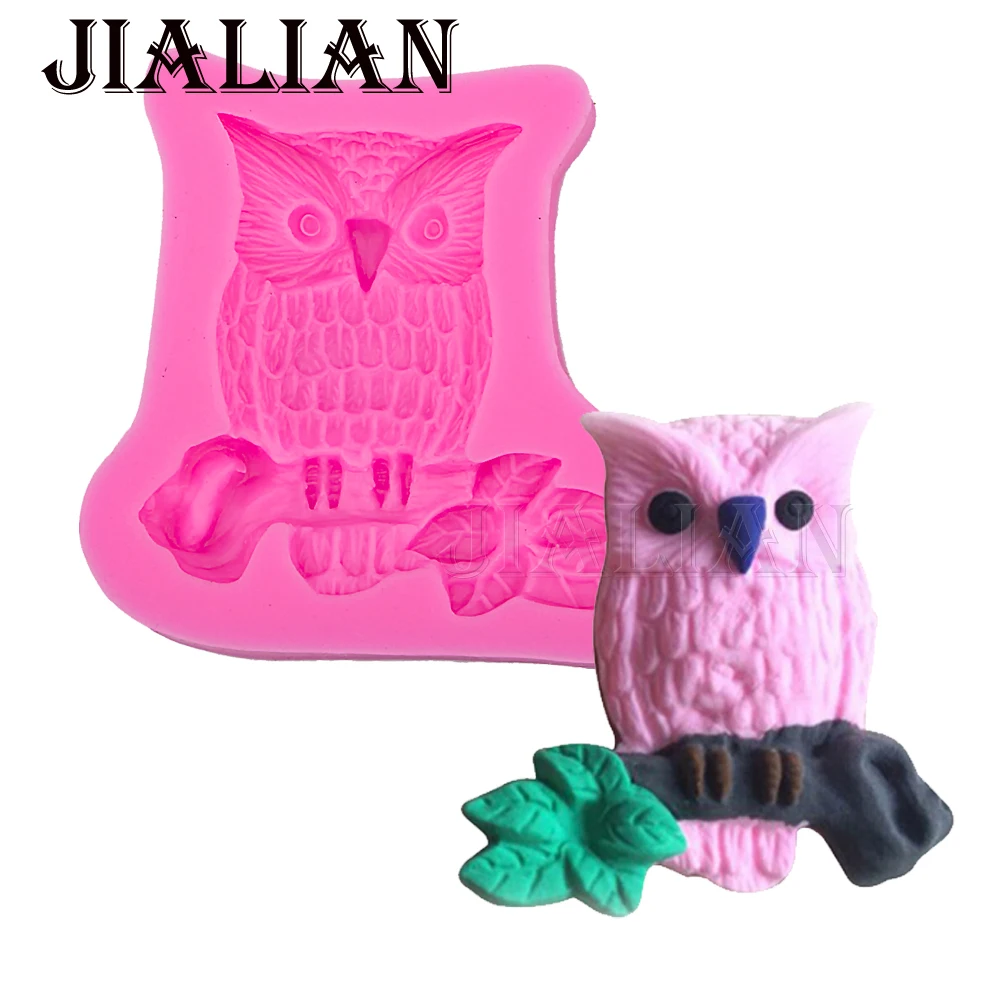 3D Chocolate mold silicone DIY owl soap mold fondant cake decorating tools baking tools for cakes cooking mould T0100