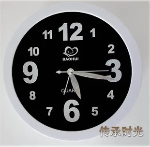 Brief design plastic 6 inch small mini desk alarm clock home decoration bell ring clock for bedroom