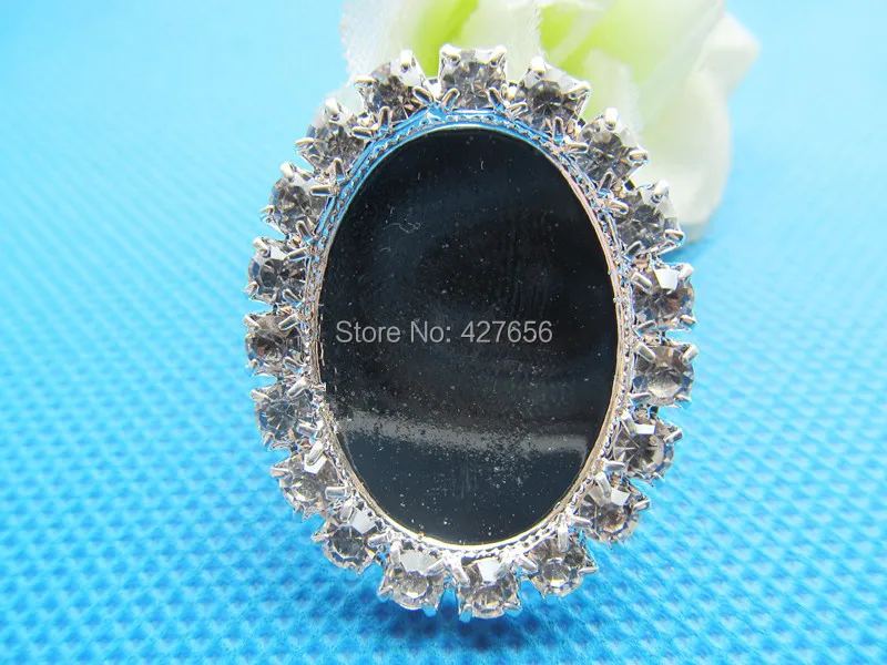 New 100pcs White Rhinestone Flatback Copper Pendant Charm Finding,Base Setting Tray Bezel,fit 18mmx25mm Cabochon Picture Cameo