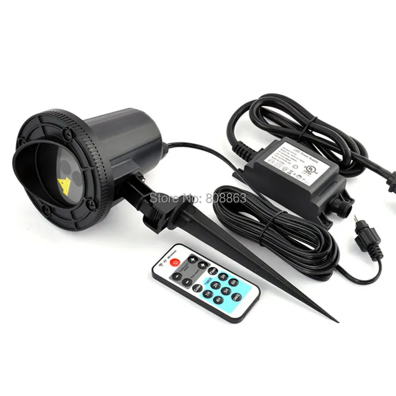 Outdoor Waterproof RGB Laser Full Star Sky Patterns Projector Remote Holiday House Tree Wall Garden Landscape Effect Light T59D2