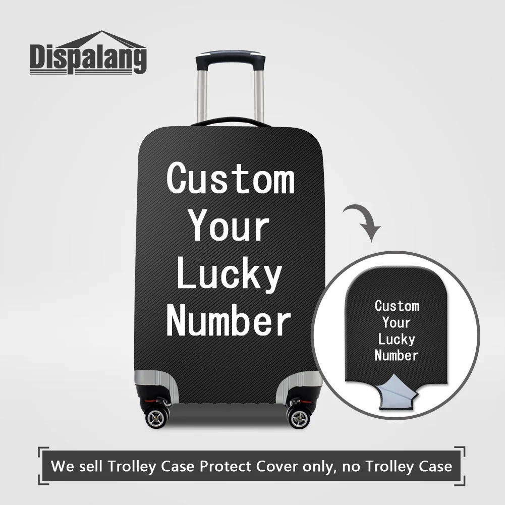 Dispalang Personalized Customized Design Luggage Protective Covers For 18-32 Inch Trolley Suitcase Women Men Rain Dust Bags Case