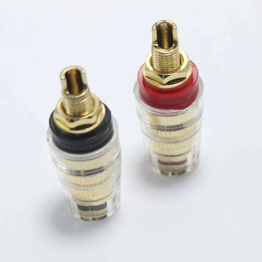 4 pcs Gold Plated 4MM Banana Plug Terminal Binding Post for Speaker Amplifier