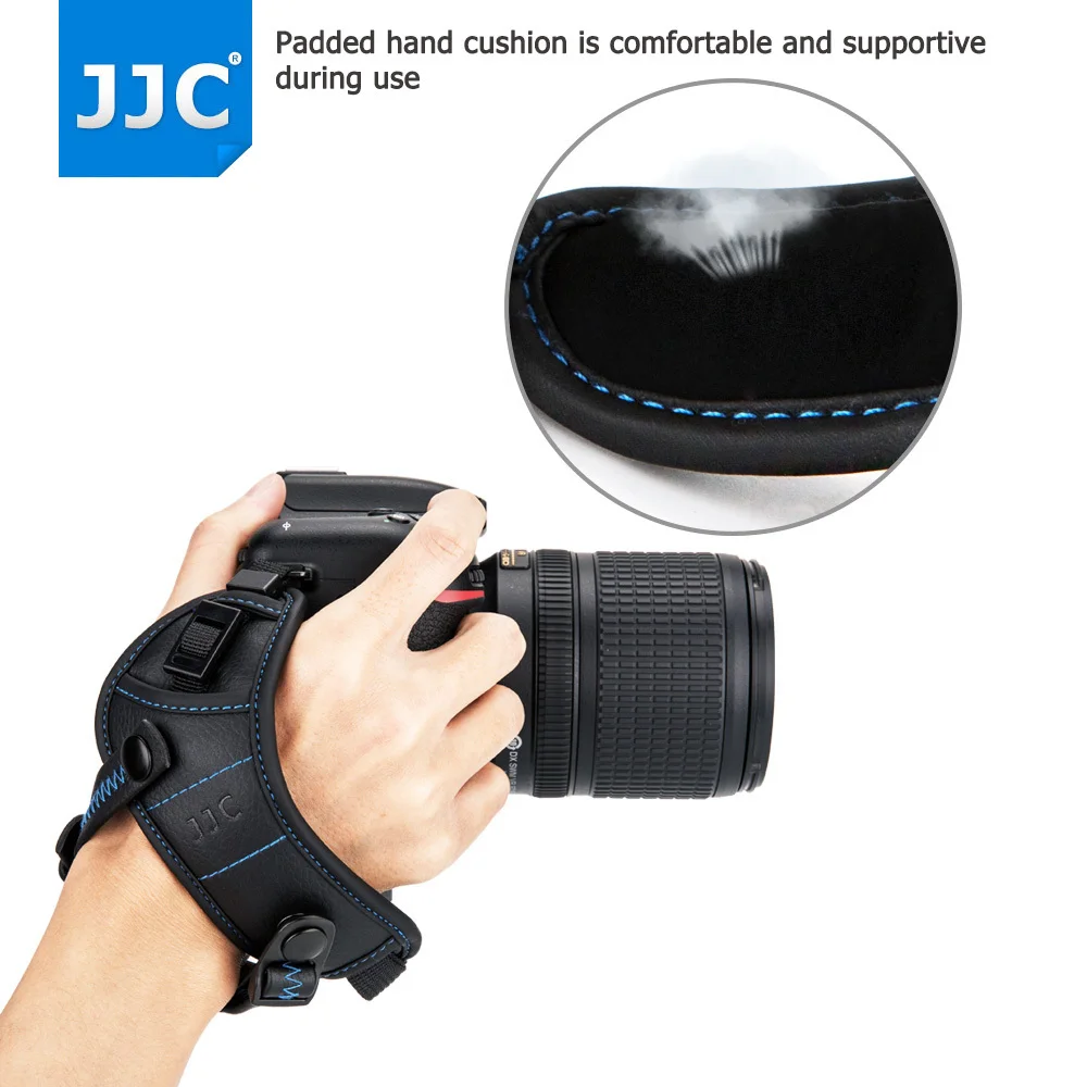 JJC Deluxe Hand Grip Strap Wrist Strap Quick Release Plate for Nikon D850 D750 D780 D500 D7500 D7200 D3500 D5500 Canon EOS R5C