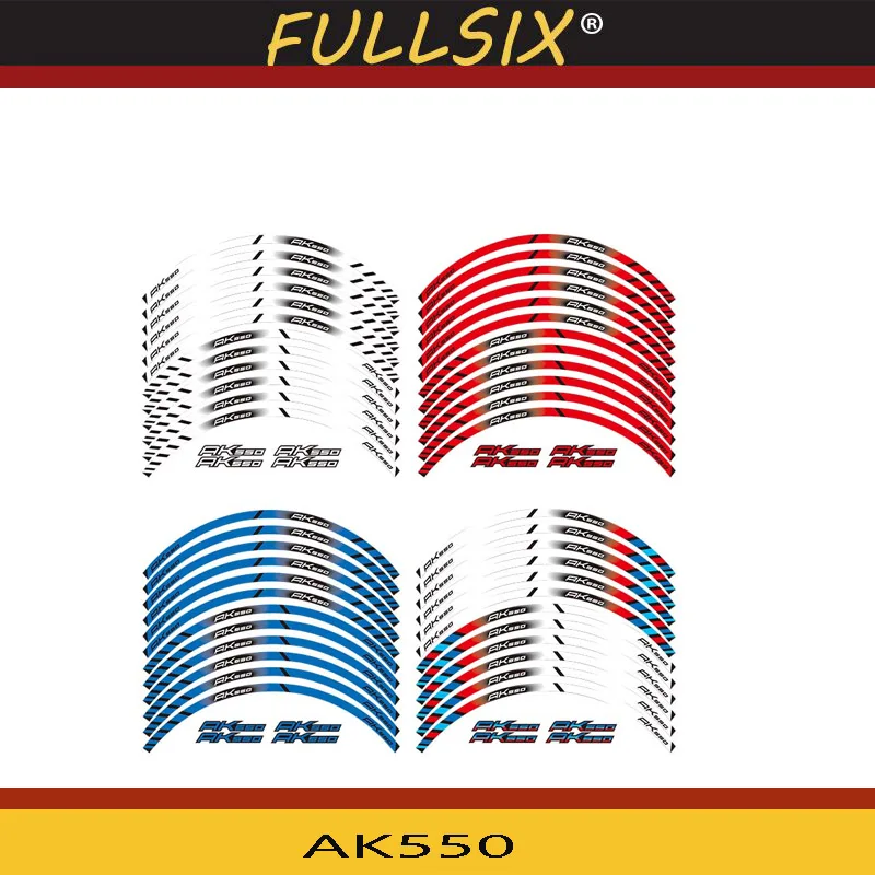 

12 X Thick Edge Outer Rim Sticker Stripe Wheel Decals FIT KYMCO AK550 AK 550