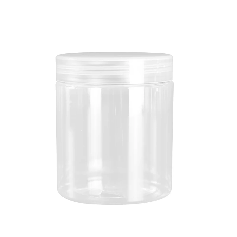 

250ML Empty Plastic Cream Jar Transparent Cosmetic Container Scented Tea Storage Box Dia.71mm Facial Mask Jar with Screw Cap