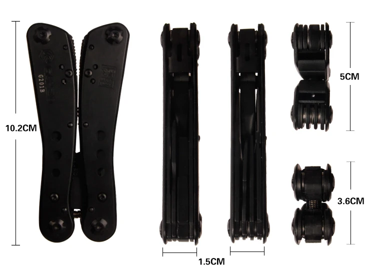 Ganzo G200 series G201-B Multi pliers 24 Tools in One Hand Tool Set Screwdriver Kit Portable Folding Knife Stainless Steel plier