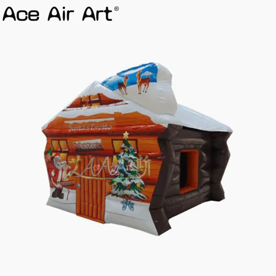 

Xmas Airblown Santa's Grotto/Christmas Wood Inflatable House Model with Digital Printings for Sale