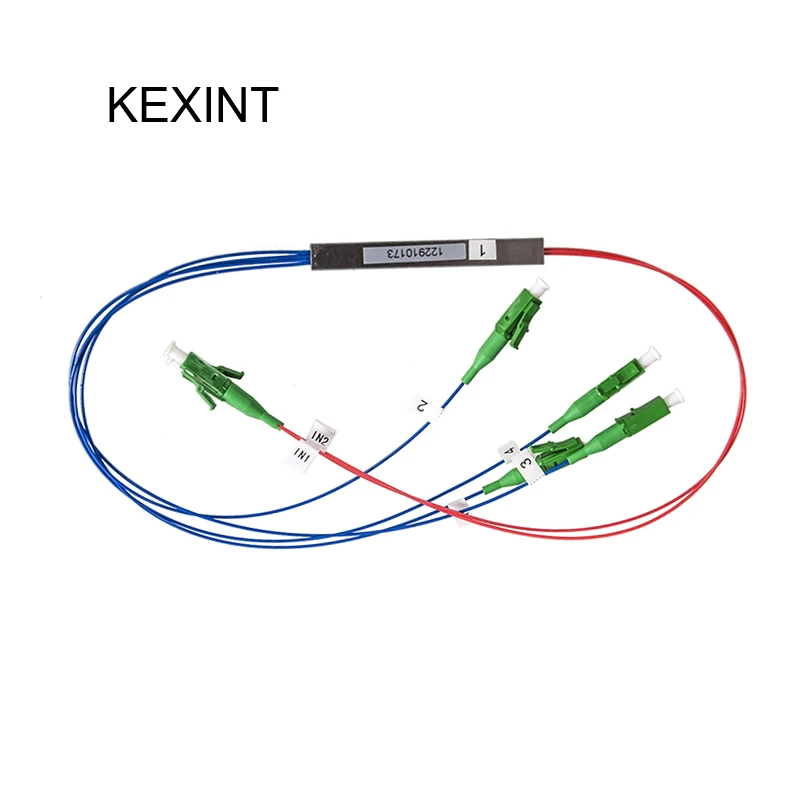 Wholesale 1x4 PLC Splitter minimodule Fiber Optic LC/APC/Single model 0.9mm LC /APC 1*4 fiber optical plc splitter/1.5M 10pieces