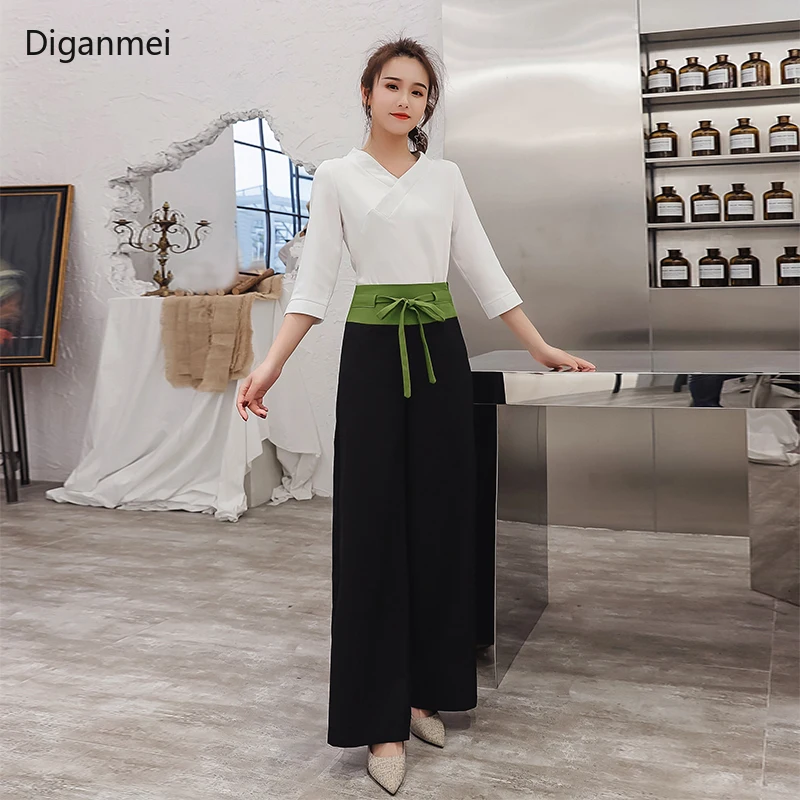 Spa uniform salon thai uniforms SPA Fashion Slim massage health Overalls set  wholesale Beauty salon Work clothes