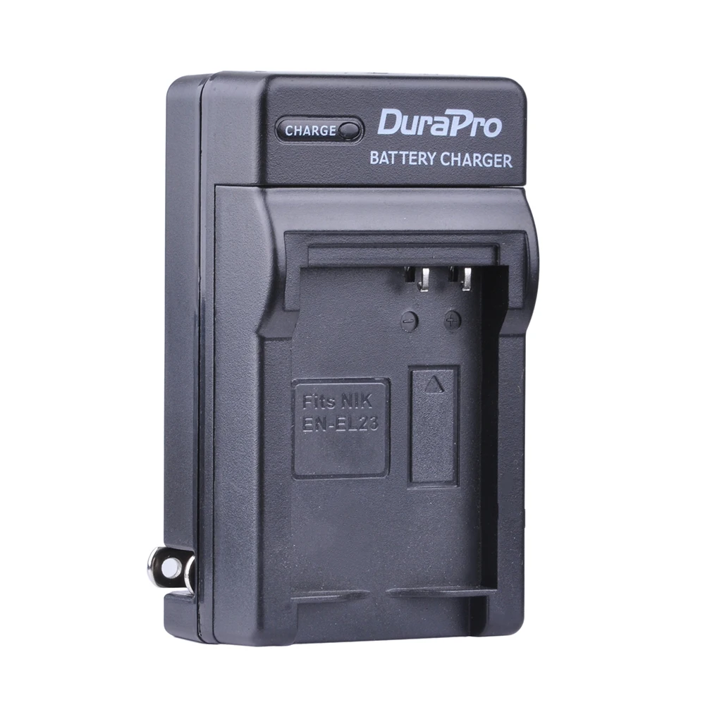 DuraPro – chargeur mural pour voiture, 1 pièce, avec prise ue, Kit pour appareil photo numérique Nikon EN-EL23, ENEL23 EN EL23, COOLPIX P900, P610, P600, B700
