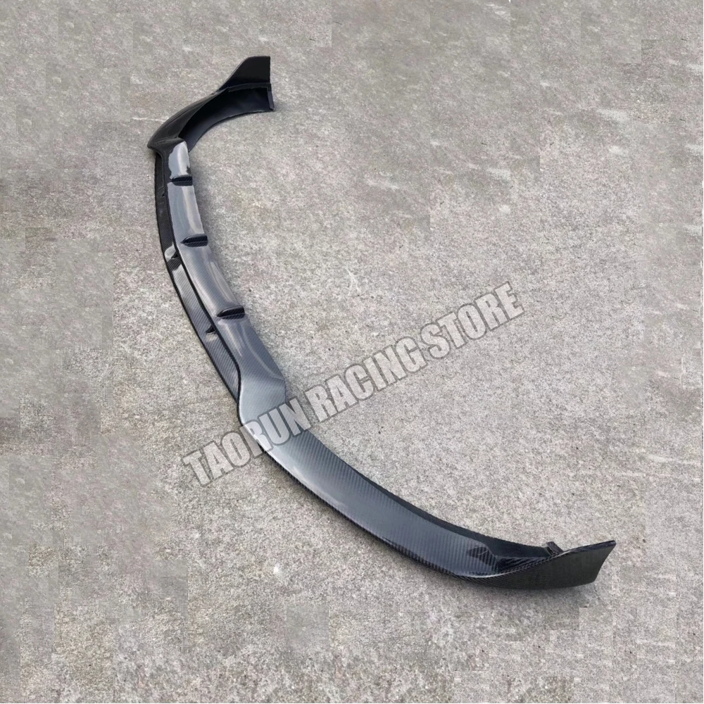 B Style Carbon Fiber Front Bumper Chin Lip for Benz W205 Sedan S205 Wagon C205 Coupe C63 C63s 2015 - 2020