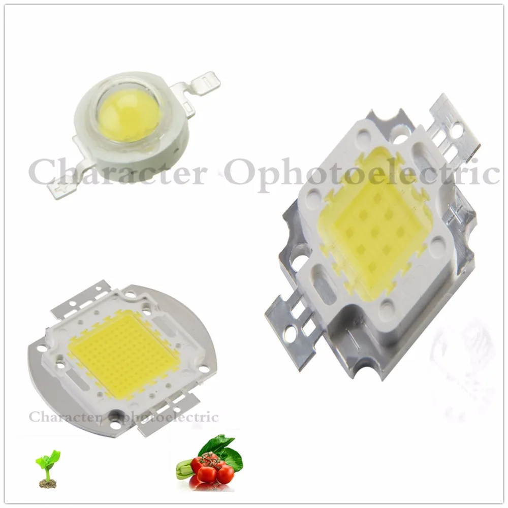 

3W 10W 20W 30W 50W 100W White Full Spectrum 385~730nm 1800LM- 9000LM 9-12V SMD LED Part For Plant Grow Light