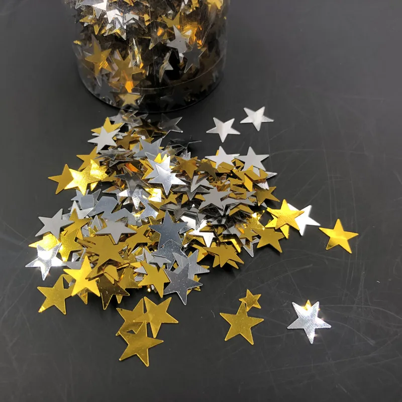 Lantejoulas em forma de cinco estrelas para arte de unha 3d, acessórios para costura e artesanato de pvc de 10 tamanhos e 10mm