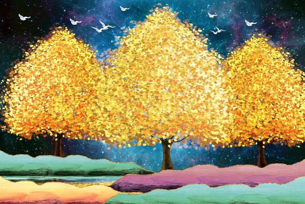 

Golden tree The wooden puzzle 1000 pieces ersion paper jigsaw puzzle white card adult children's educational toys