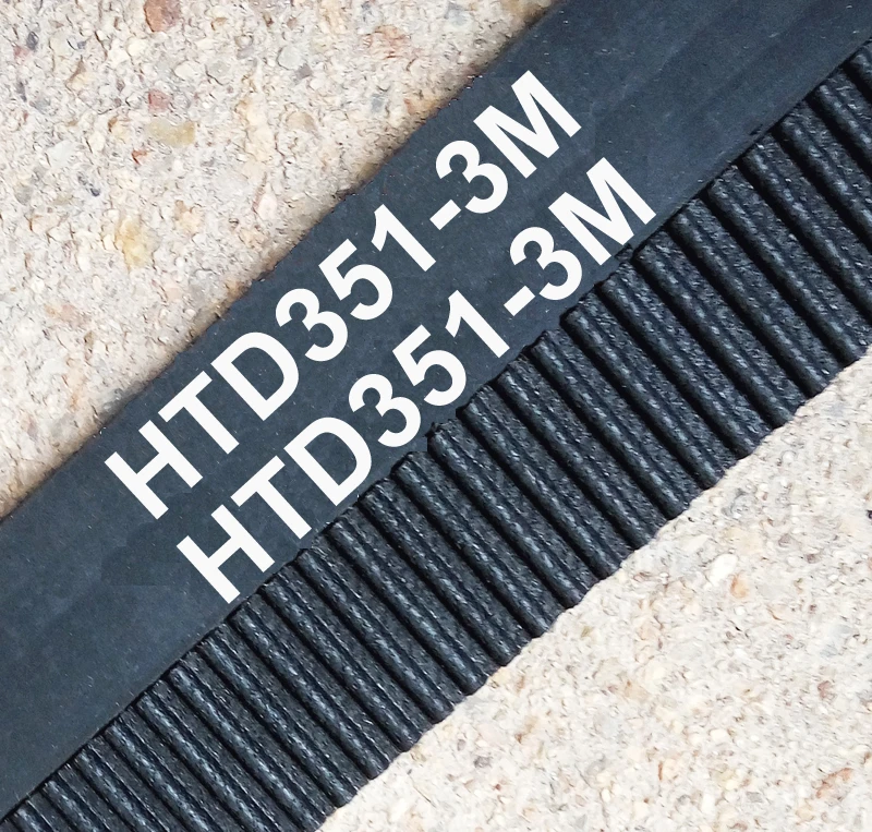 

5 pieces 351 HTD3M timing belt length 351mm width 9mm 117 teeth rubber closed-loop 351-3M-9 S3M 3M 9 pulley for CNC machine