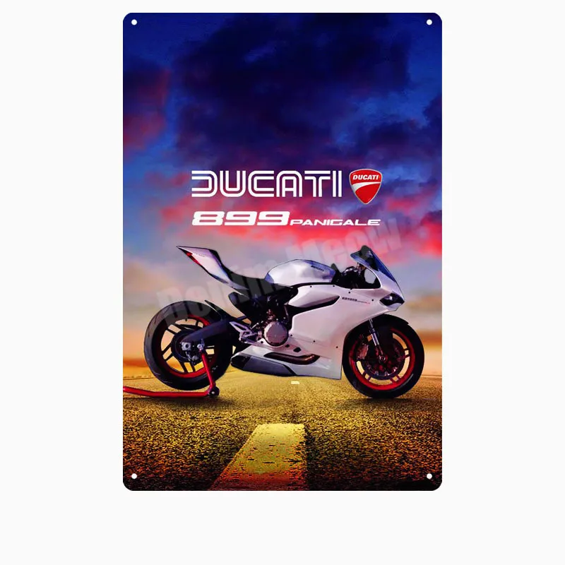 Ducati Corse targa Vintage Metal Tin Sign Pub Bar Garage piastra decorativa motociclce Iron Painting Motor Wall Art Stickers N280